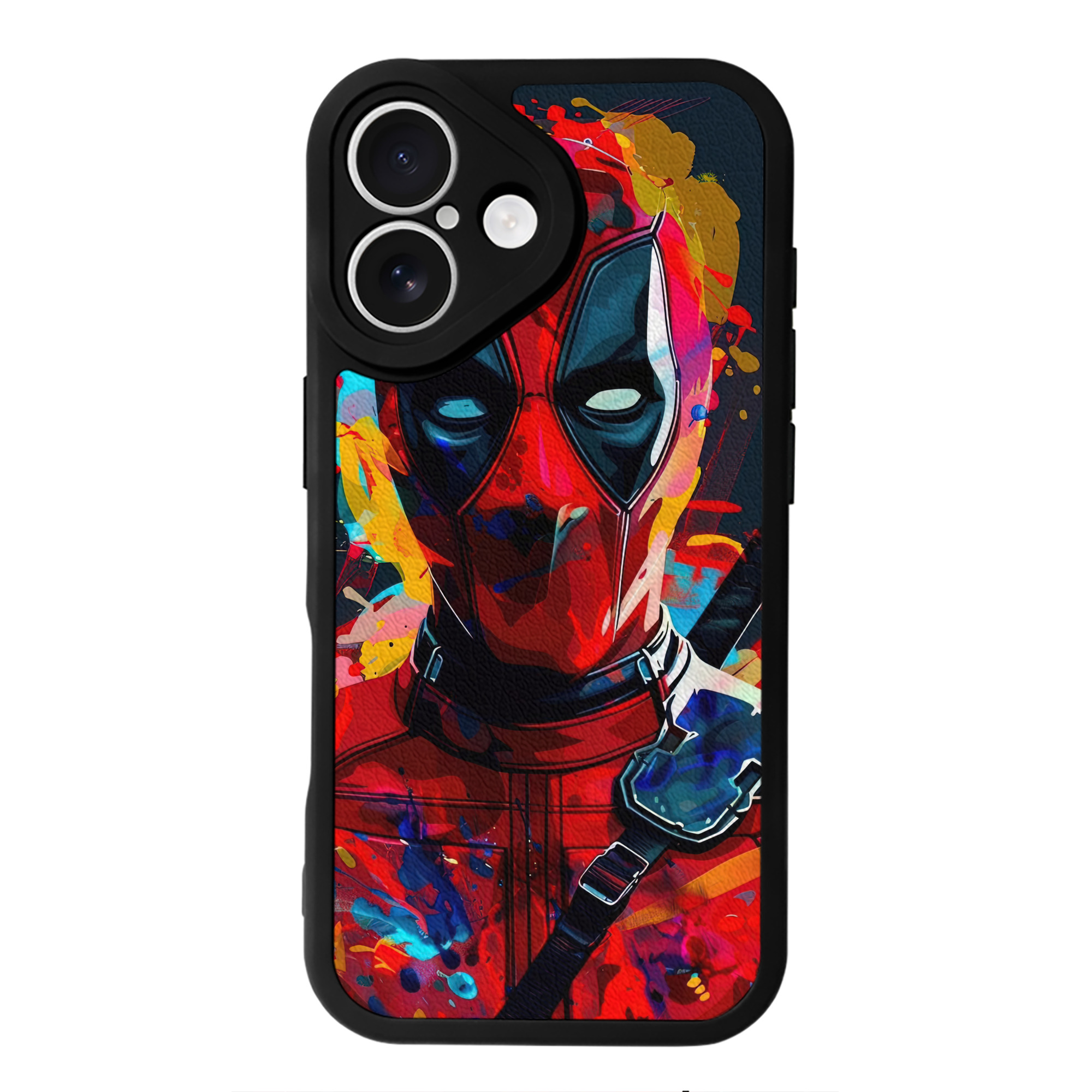 （画像用） Deadpool デッドプール 【iPhone 16シリーズ対応】シリコンスマホケース（レザー調） 材質：シリコン